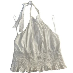 Abercrombie & Fitch White Halter Tank Top
